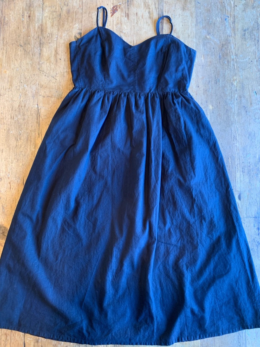 H&M Black Spaghetti-Strap Midi Dress